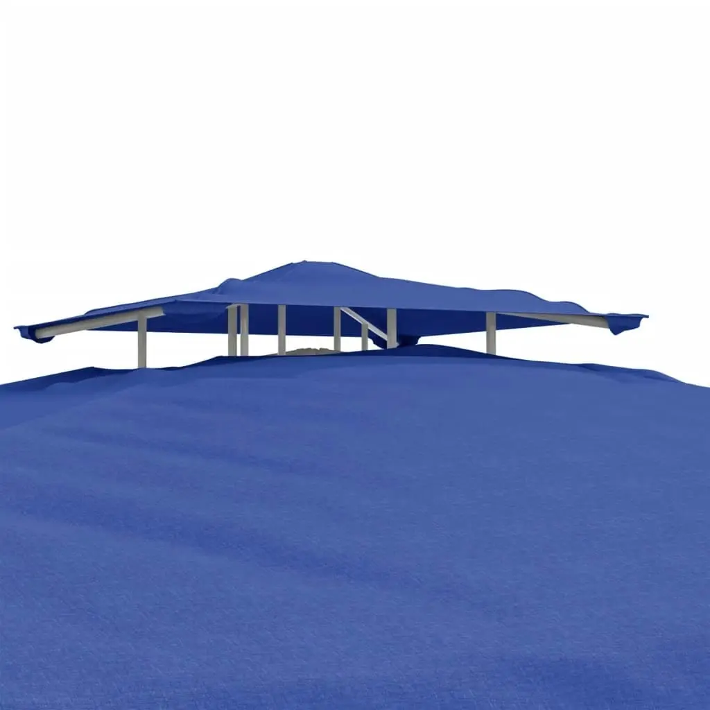 Gazebo with Double Roof Blue 3x3x2.68 m Fabric 362627