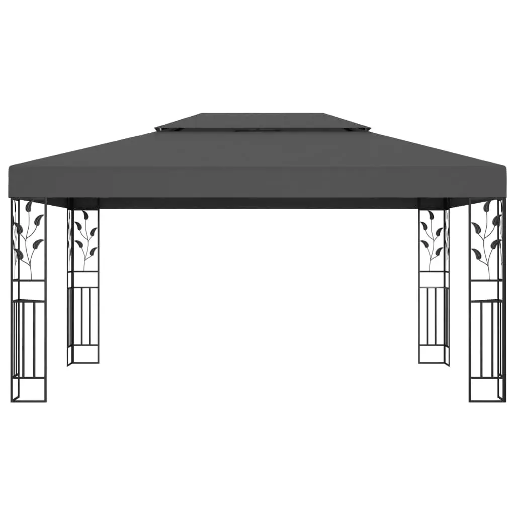 Gazebo with Double Roof 3x4m Anthracite 48031