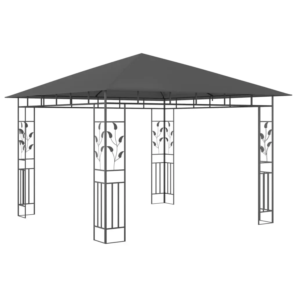 Gazebo with Mosquito Net 3x3x2.73 m Anthracite 180 g/mÂ² 47972