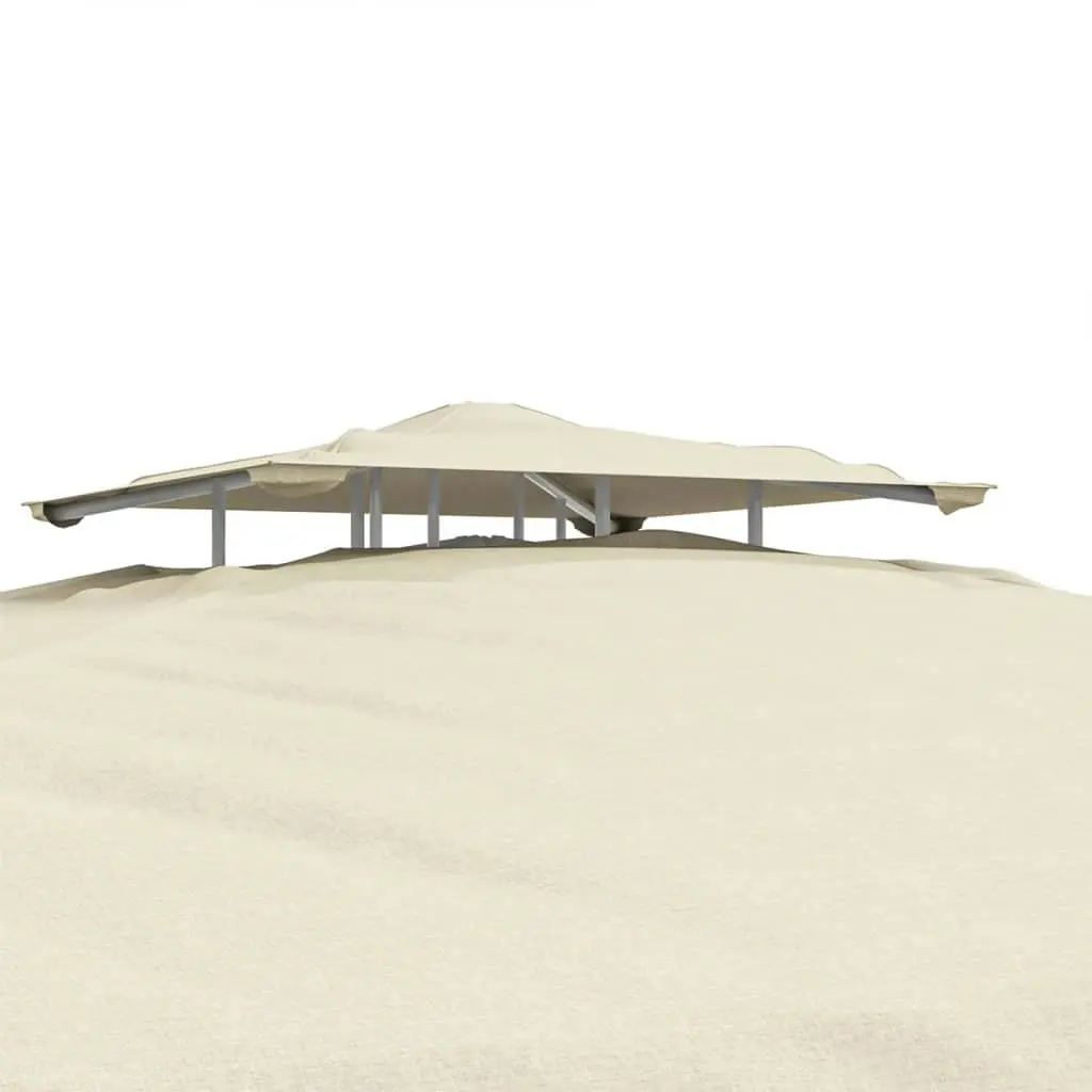 Gazebo with Double Roof Cream 3x3x2.68 m Fabric 362628