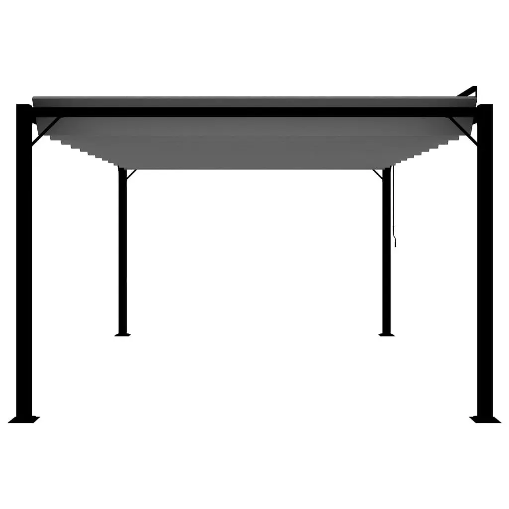 Gazebo with Louvered Roof 3x4 m Anthracite Fabric and Aluminium 313929