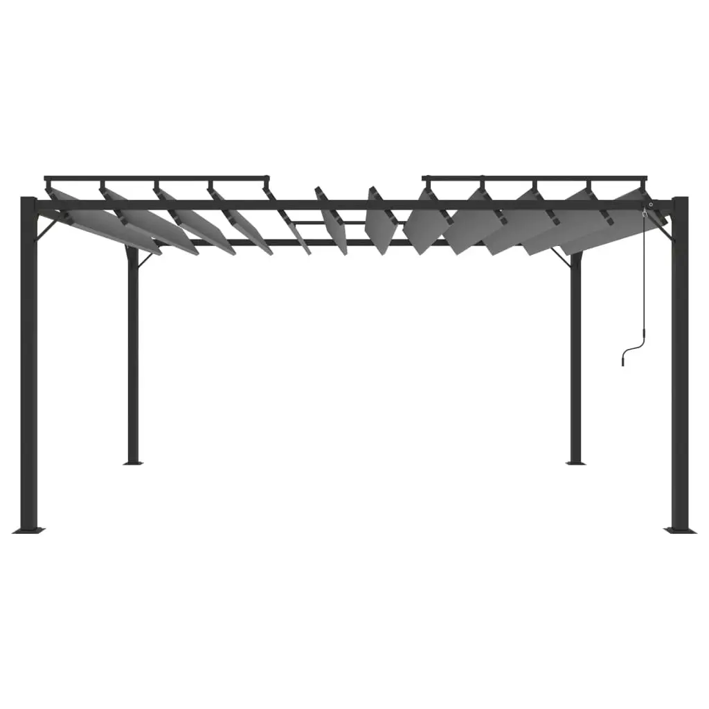 Gazebo with Louvered Roof 3x4 m Anthracite Fabric and Aluminium 313929