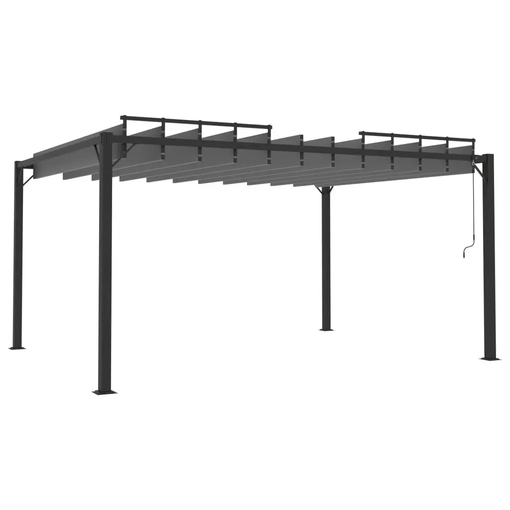 Gazebo with Louvered Roof 3x4 m Anthracite Fabric and Aluminium 313929