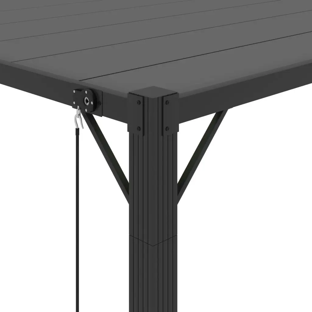 Gazebo with Louvered Roof 3x4 m Anthracite Fabric and Aluminium 313929