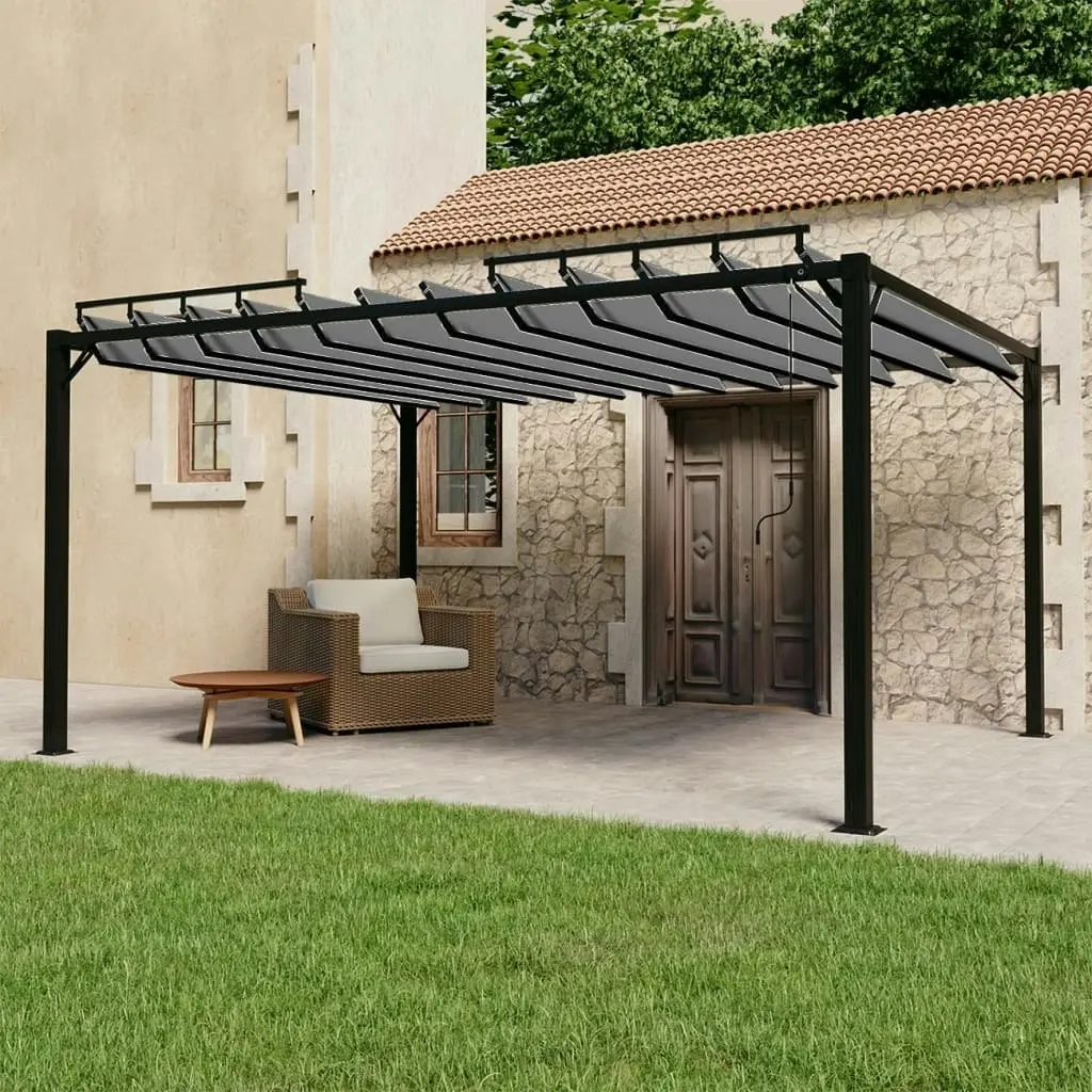 Gazebo with Louvered Roof 3x4 m Anthracite Fabric and Aluminium 313929