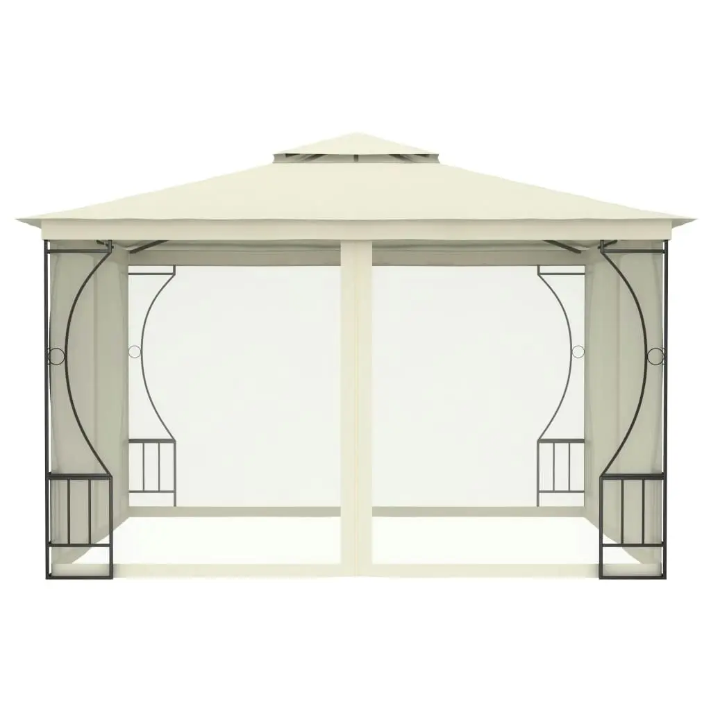 Gazebo with Nets 300x300x265 cm Cream 48595