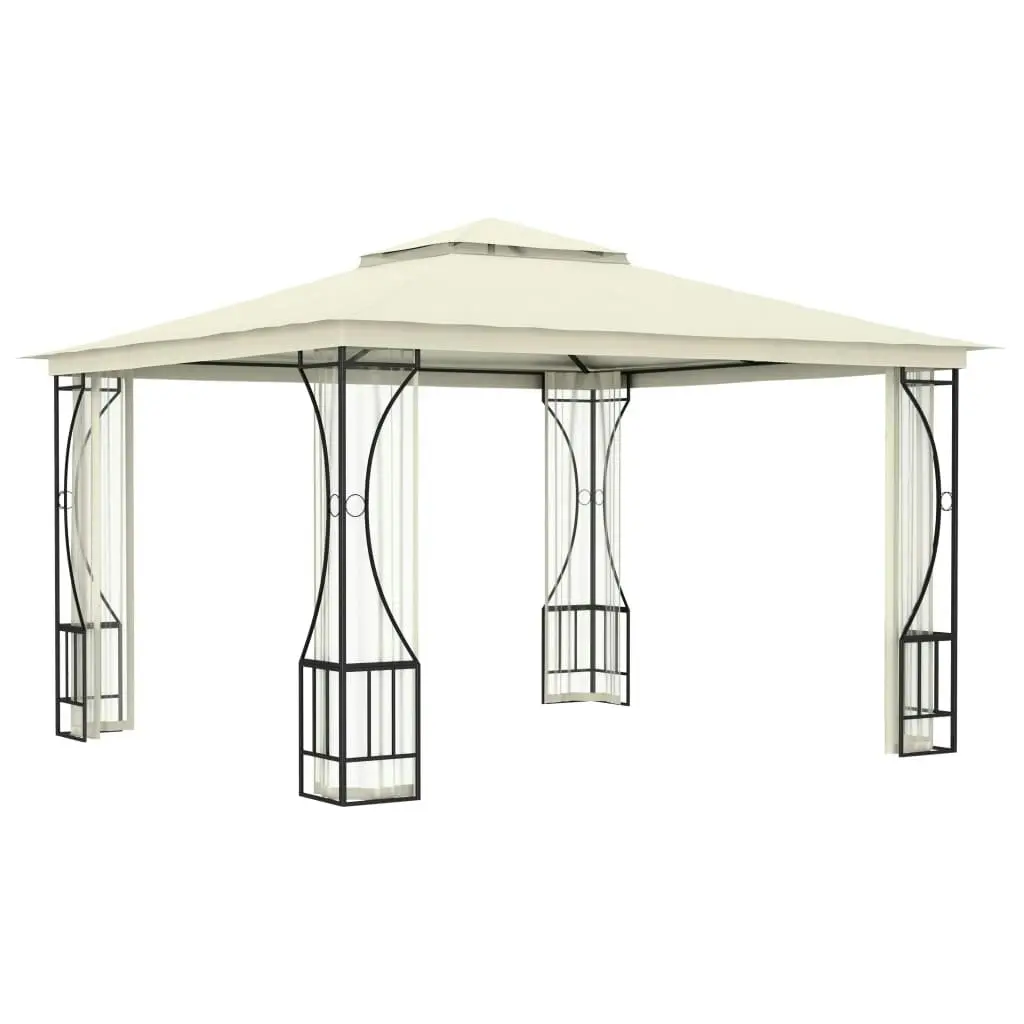 Gazebo with Nets 300x300x265 cm Cream 48595