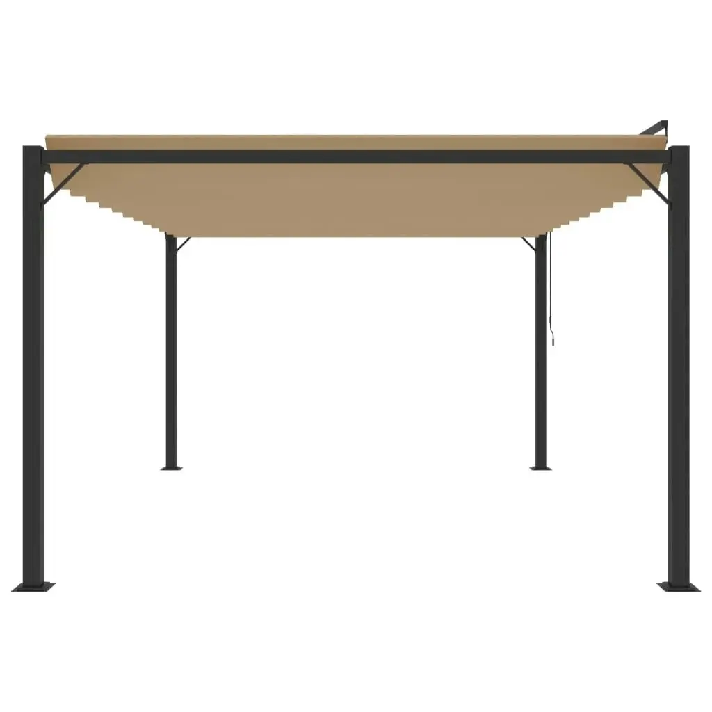 Gazebo with Louvered Roof 3x4 m Taupe Fabric and Aluminium 313928