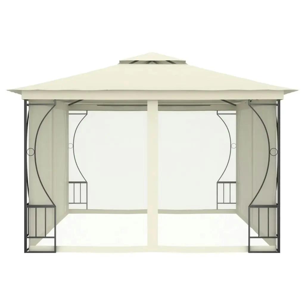 Gazebo with Nets 300x400x265 cm Cream 48596