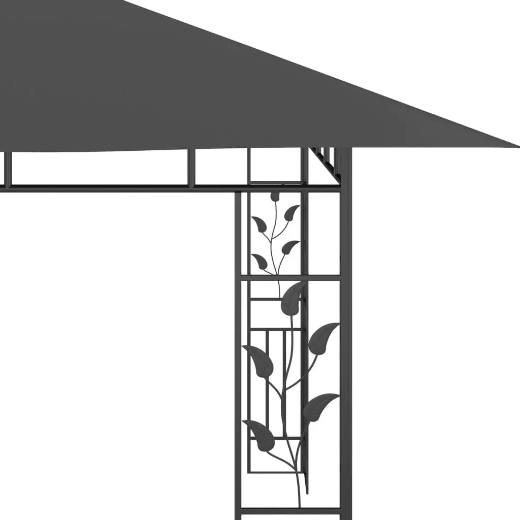 Gazebo with Mosquito Net 4x3x2.73 m Anthracite 180 g/m?? 47973