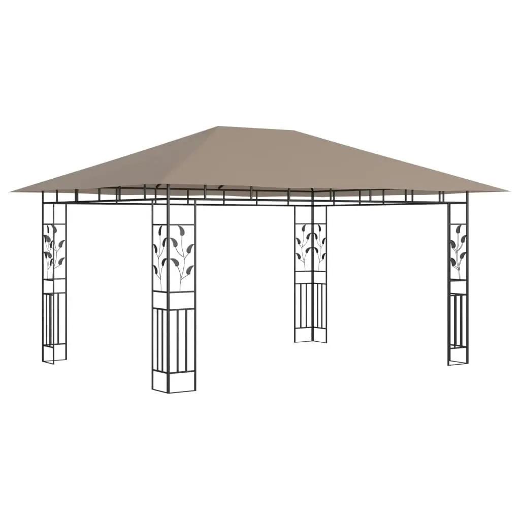 Gazebo with Mosquito Net 4x3x2.73 m Taupe 180 g/mÂ² 312252