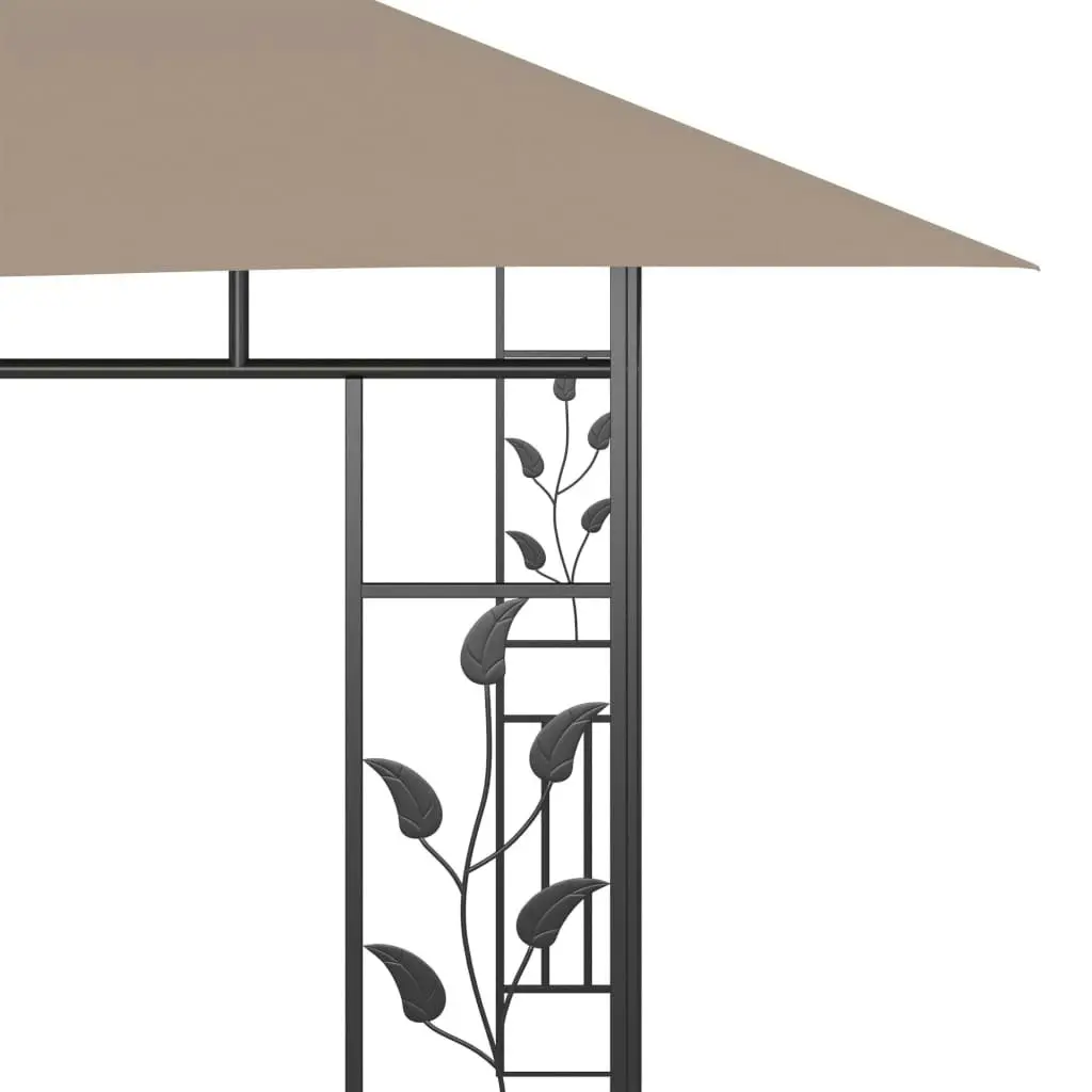 Gazebo with Mosquito Net 4x3x2.73 m Taupe 180 g/mÂ² 312252