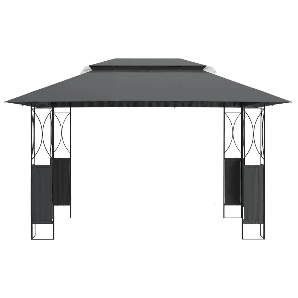 Gazebo with Roof Anthracite 400x300x270 cm Steel 360142