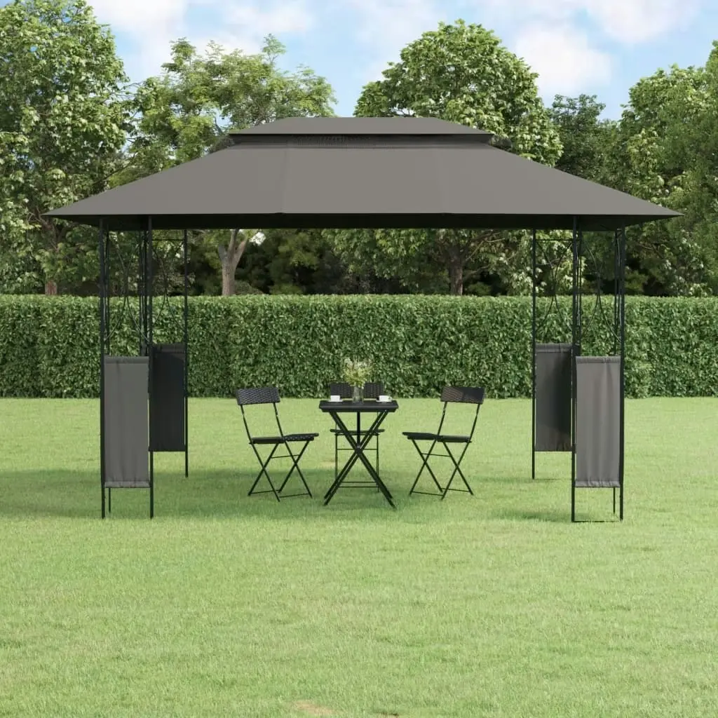 Gazebo with Roof Anthracite 400x300x270 cm Steel 360142