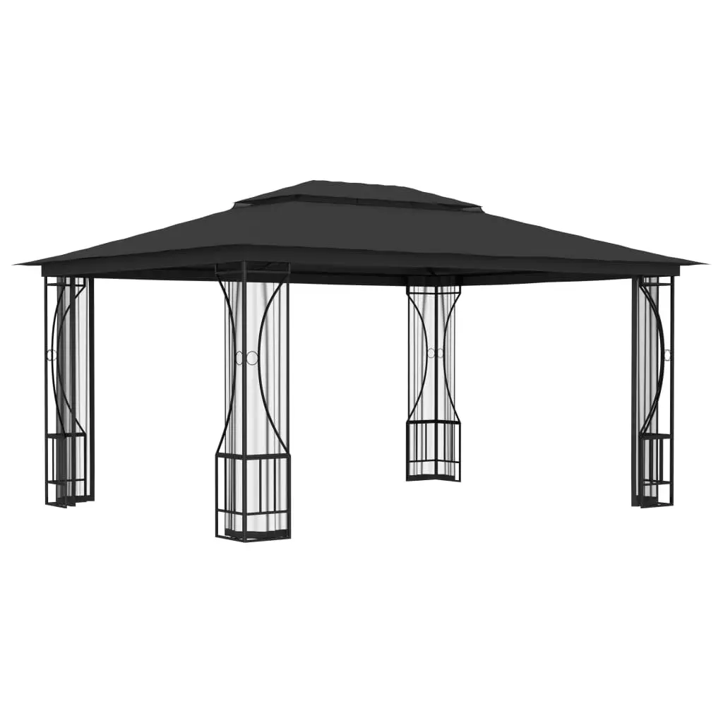 Gazebo with Nets 300x400x265 cm Anthracite 48598