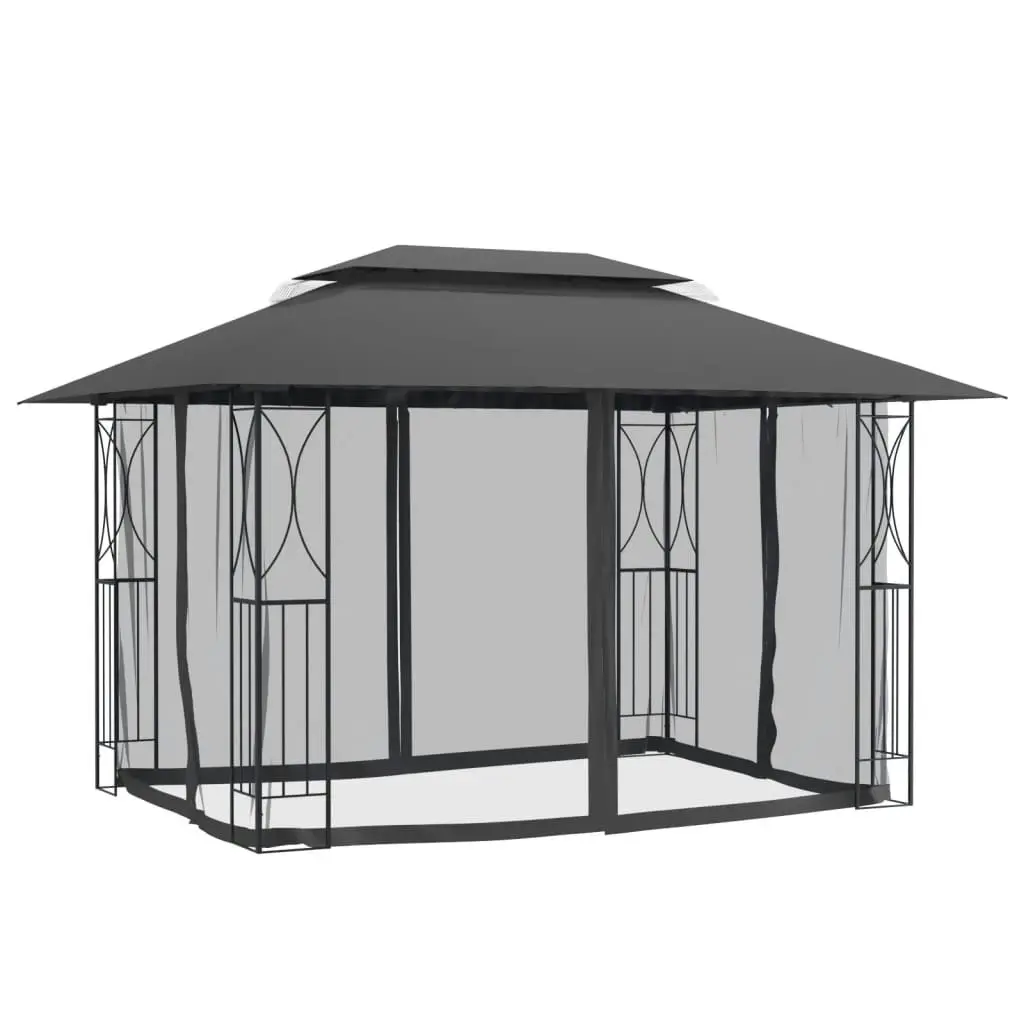 Gazebo with Sidewalls Anthracite 400x300x270 cm Steel 360144