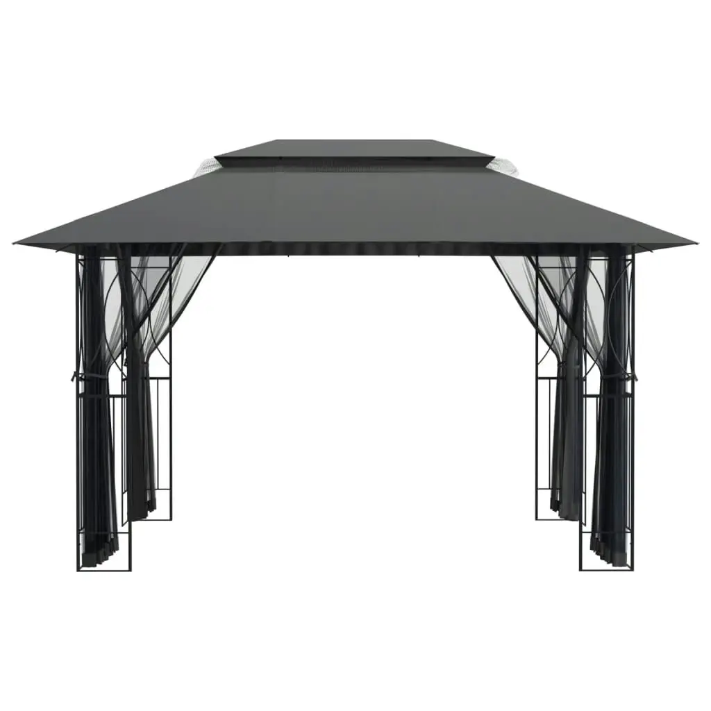 Gazebo with Sidewalls Anthracite 400x300x270 cm Steel 360144