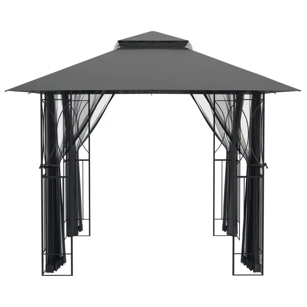 Gazebo with Sidewalls Anthracite 300x300x270 cm Steel 360143