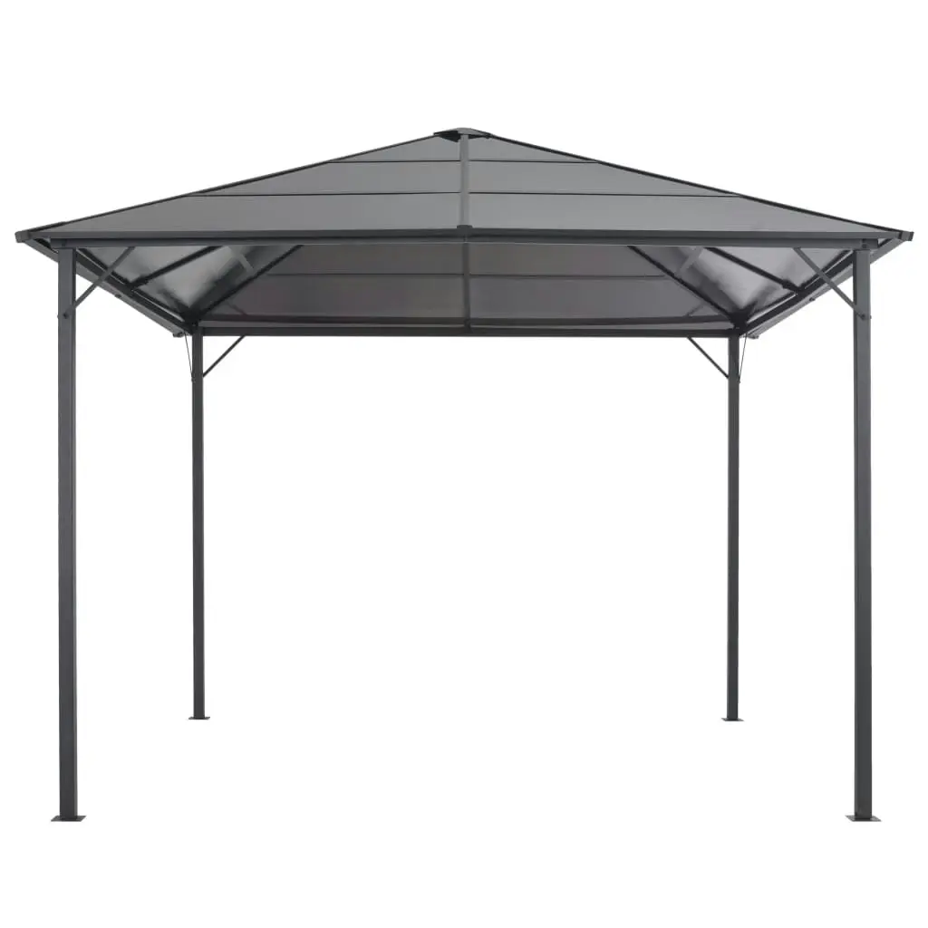 Gazebo with Roof Aluminium 3x3 m Anthracite 44641