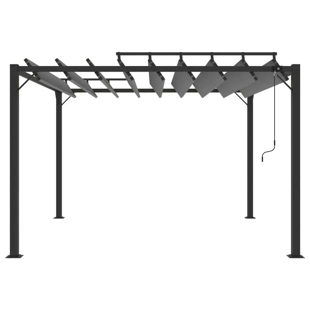 Gazebo with Louvered Roof 3x3 m Anthracite Fabric and Aluminium 313926