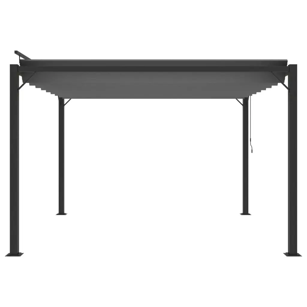 Gazebo with Louvered Roof 3x3 m Anthracite Fabric and Aluminium 313926