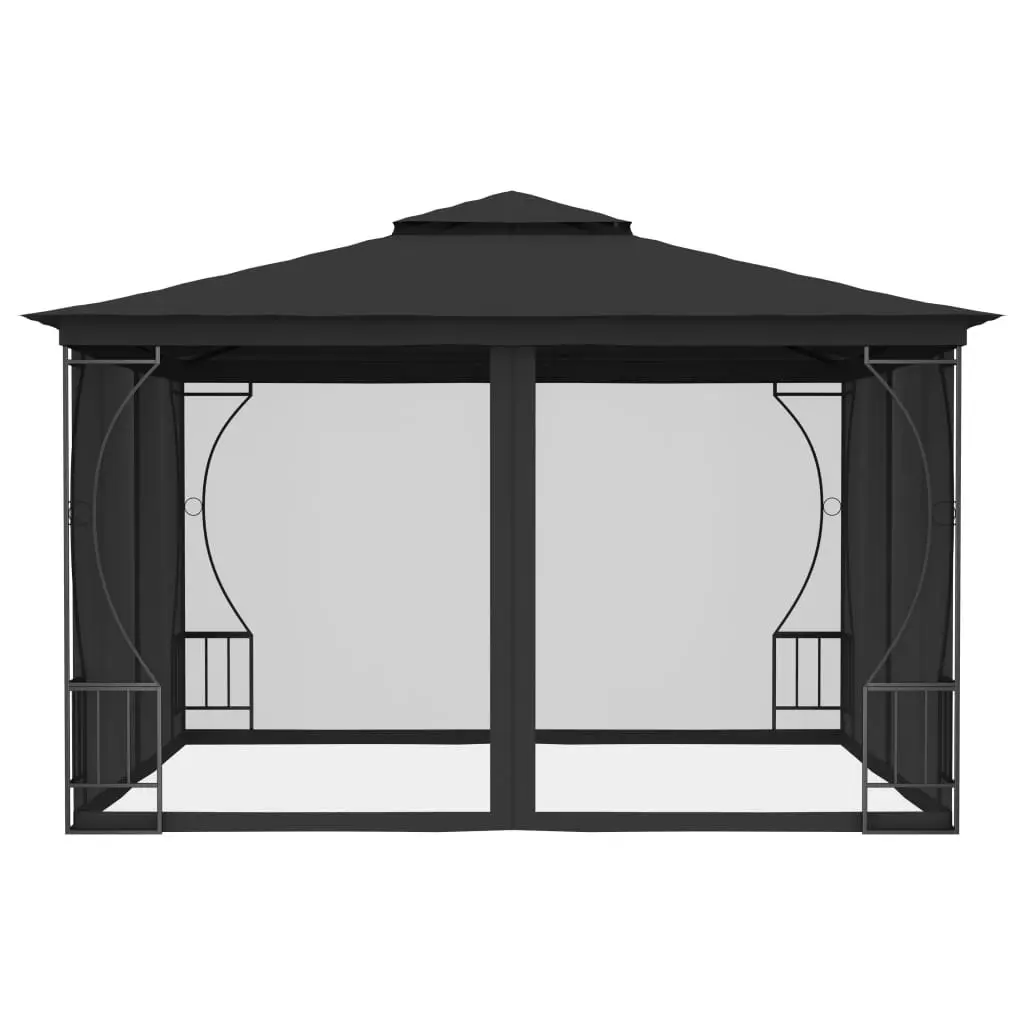 Gazebo with Nets 300x300x265 cm Anthracite 48597