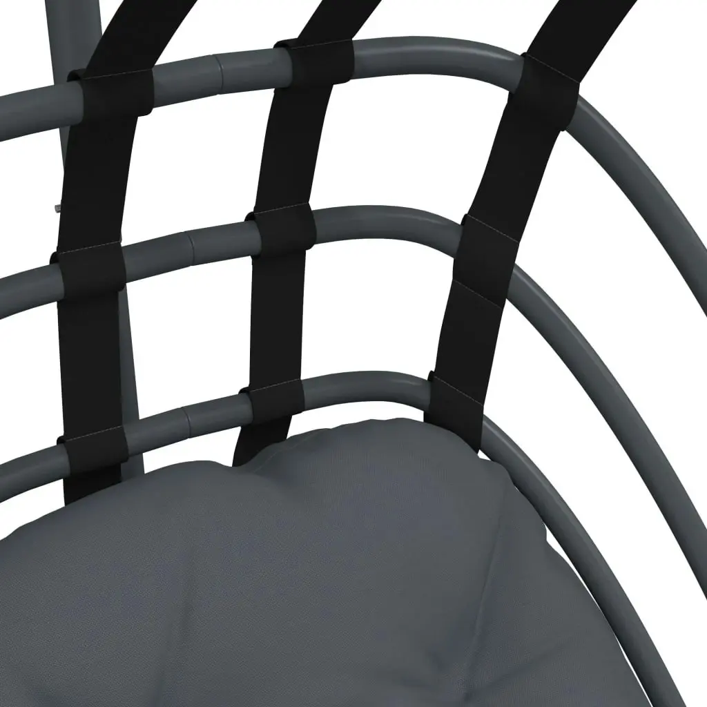 Hanging Egg Chair with Stand Anthracite Steel 4007408