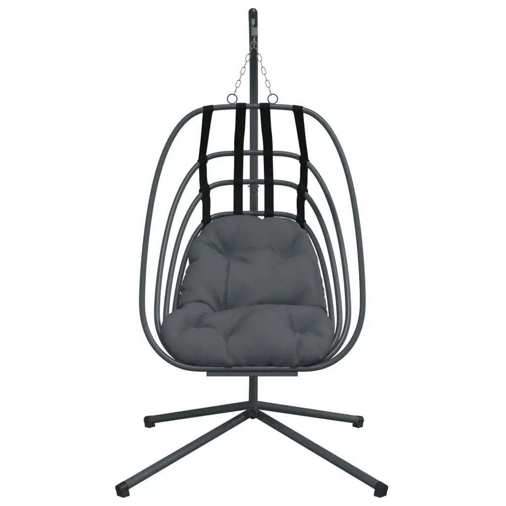 Hanging Egg Chair with Stand Anthracite Steel 4007408