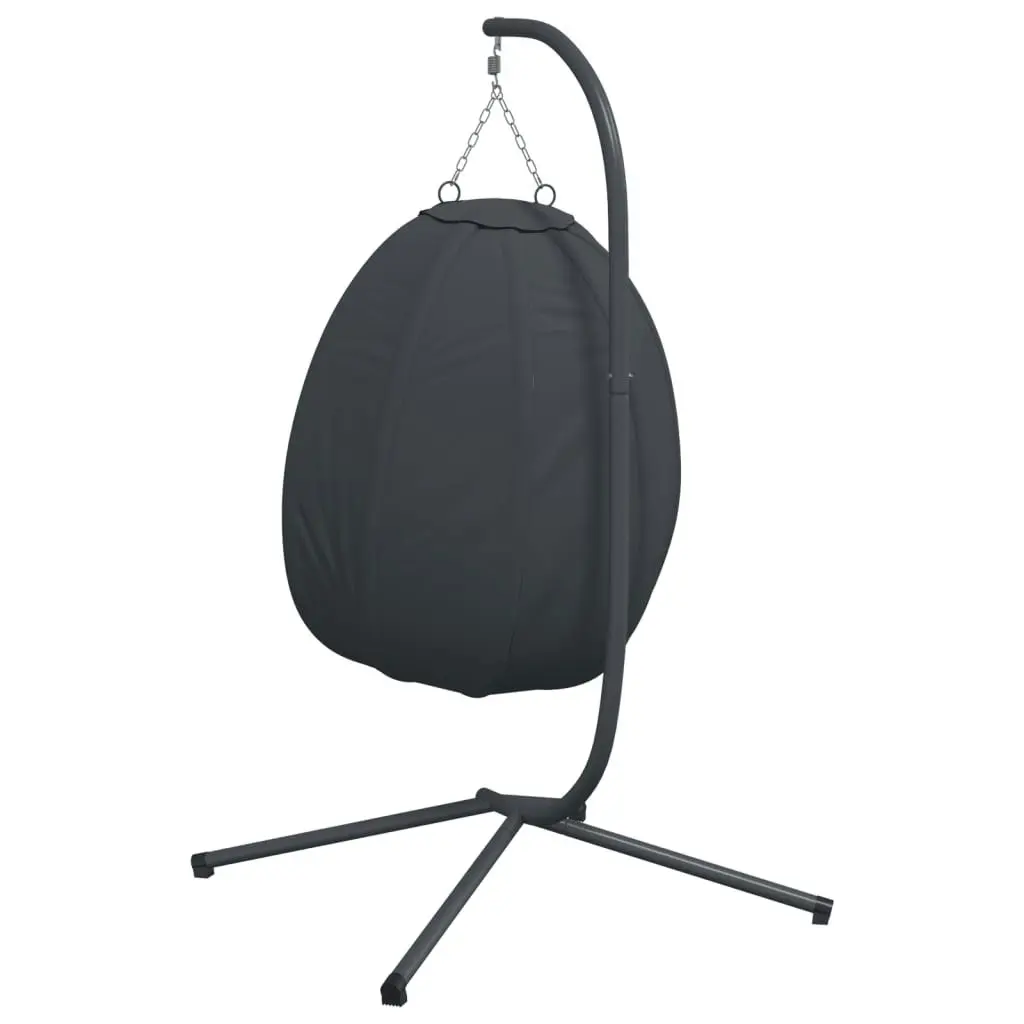 Hanging Egg Chair with Stand Anthracite Fabric and Steel 4007399