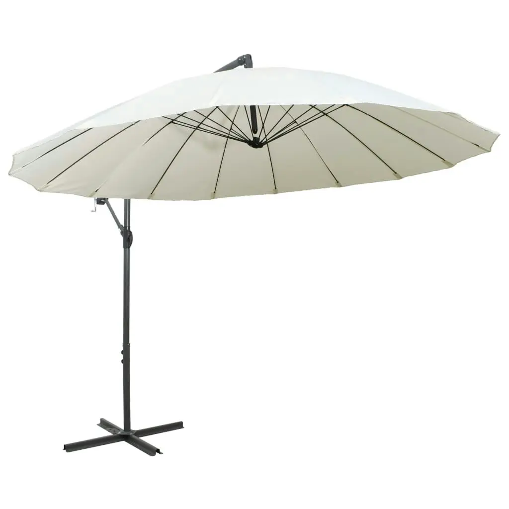 Hanging Parasol White 3 m Aluminium Pole 47220