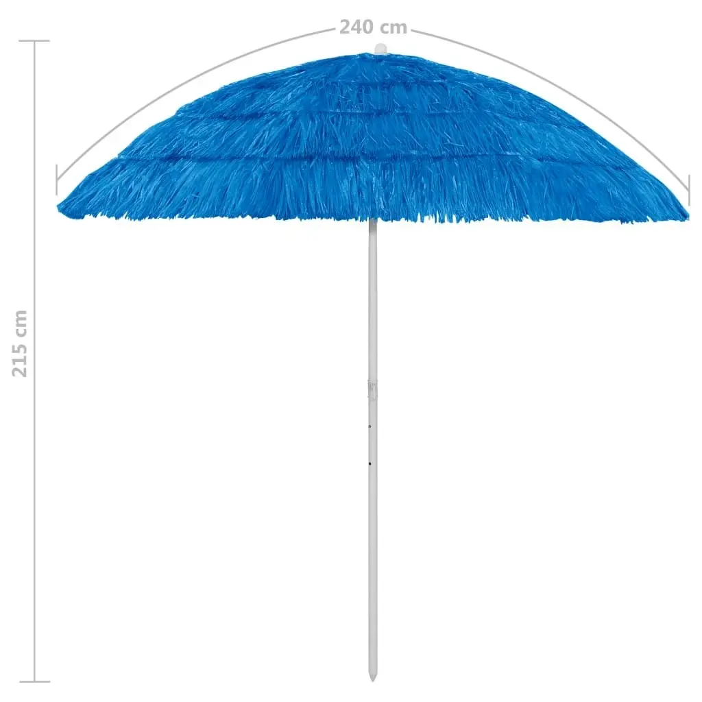 Hawaii Beach Umbrella Blue 240 cm 314695