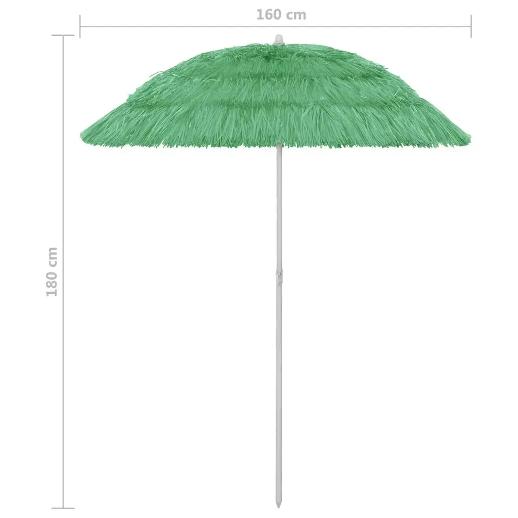 Hawaii Beach Umbrella Green 180 cm 314697