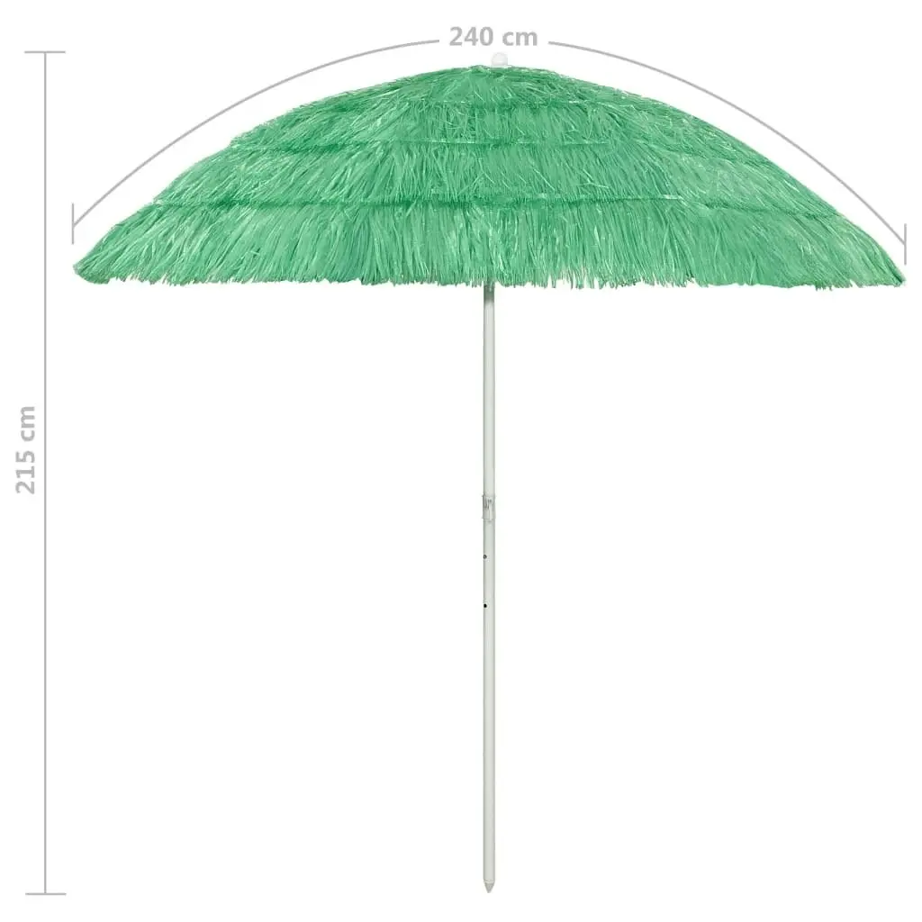 Hawaii Beach Umbrella Green 240 cm 314698