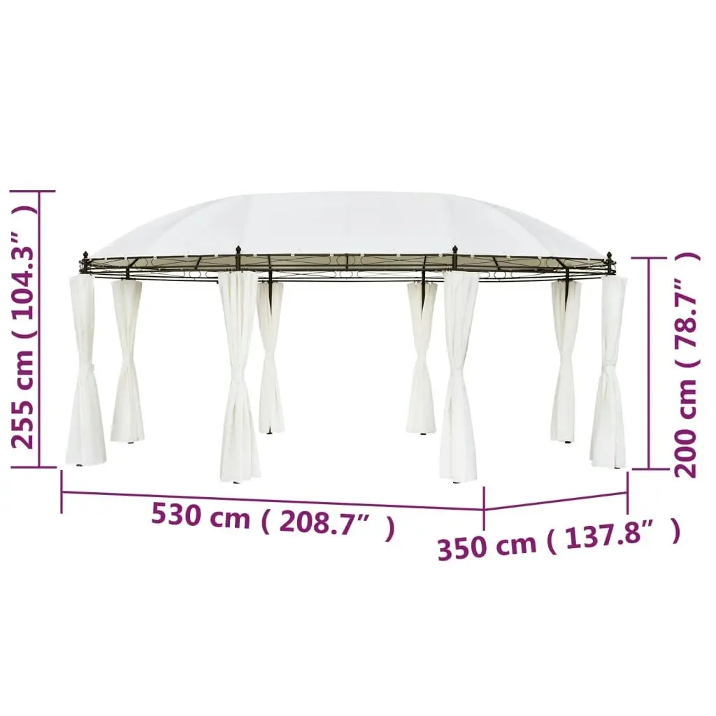 Gazebo Cream White 530x350x265 cm 42138