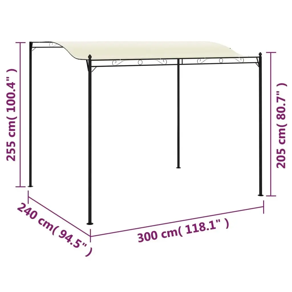 Gazebo Fabric Cream White 43217