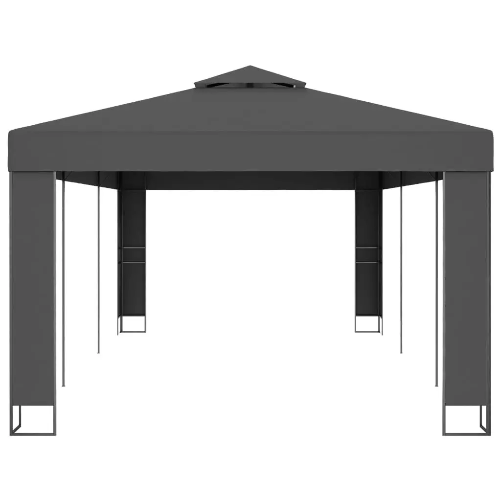 Gazebo with Double Roof 3x6 m Anthracite 47953