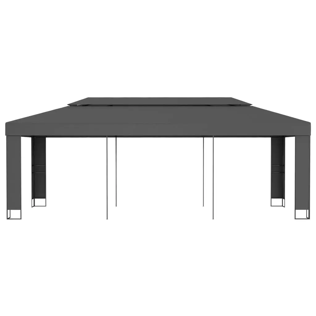 Gazebo with Double Roof 3x6 m Anthracite 47953