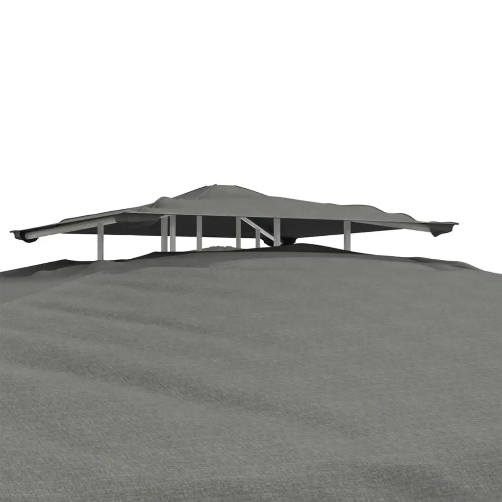 Gazebo with Double Roof Anthracite 3x3x2.68 m Fabric 362625