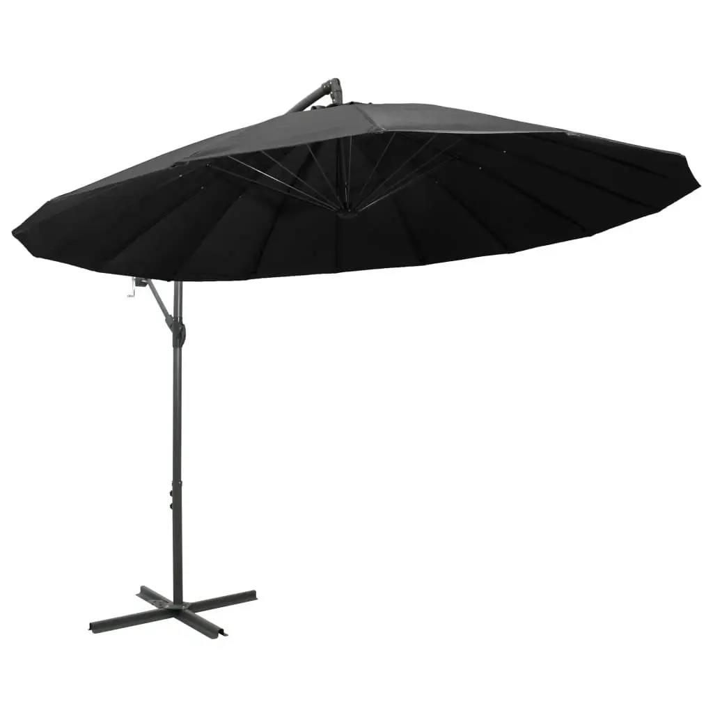 Hanging Parasol Anthracite 3 m Aluminium Pole 47222