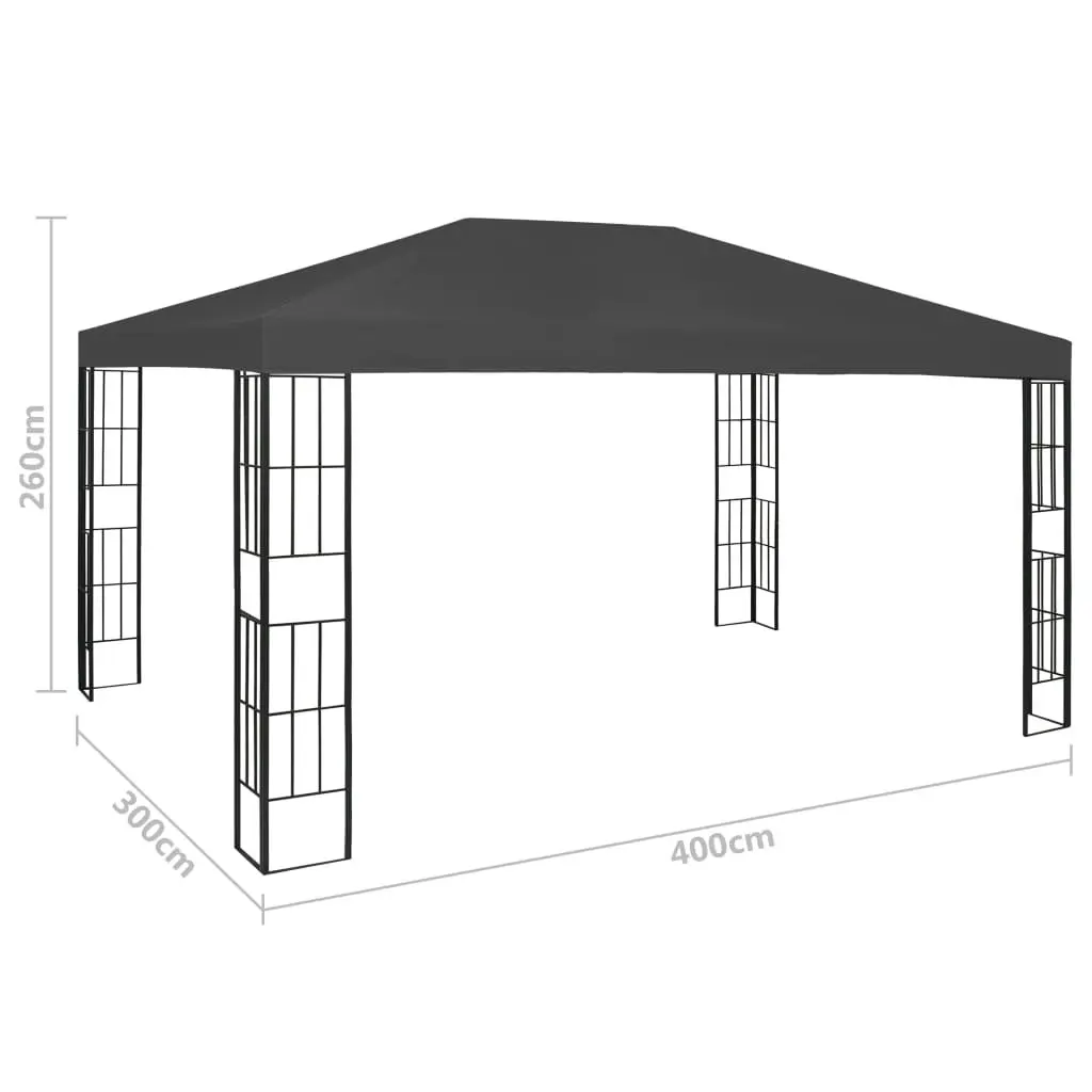 Gazebo 3x4 m Anthracite 47985