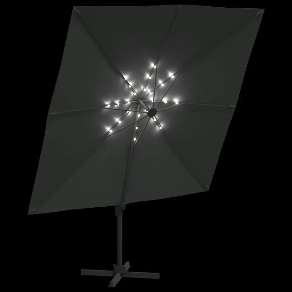 LED Cantilever Umbrella Anthracite 400x300 cm 319929