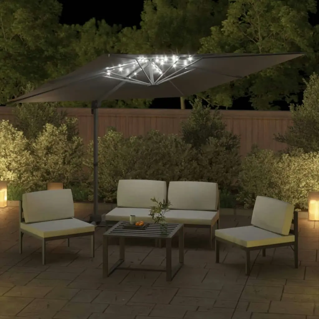 LED Cantilever Umbrella Anthracite 400x300 cm 319929