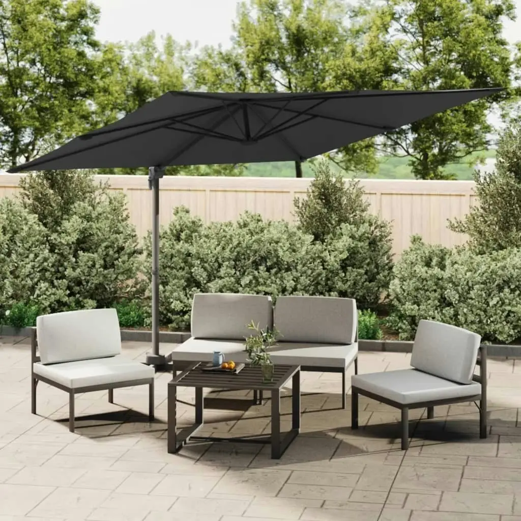 LED Cantilever Umbrella Black 400x300 cm 319931