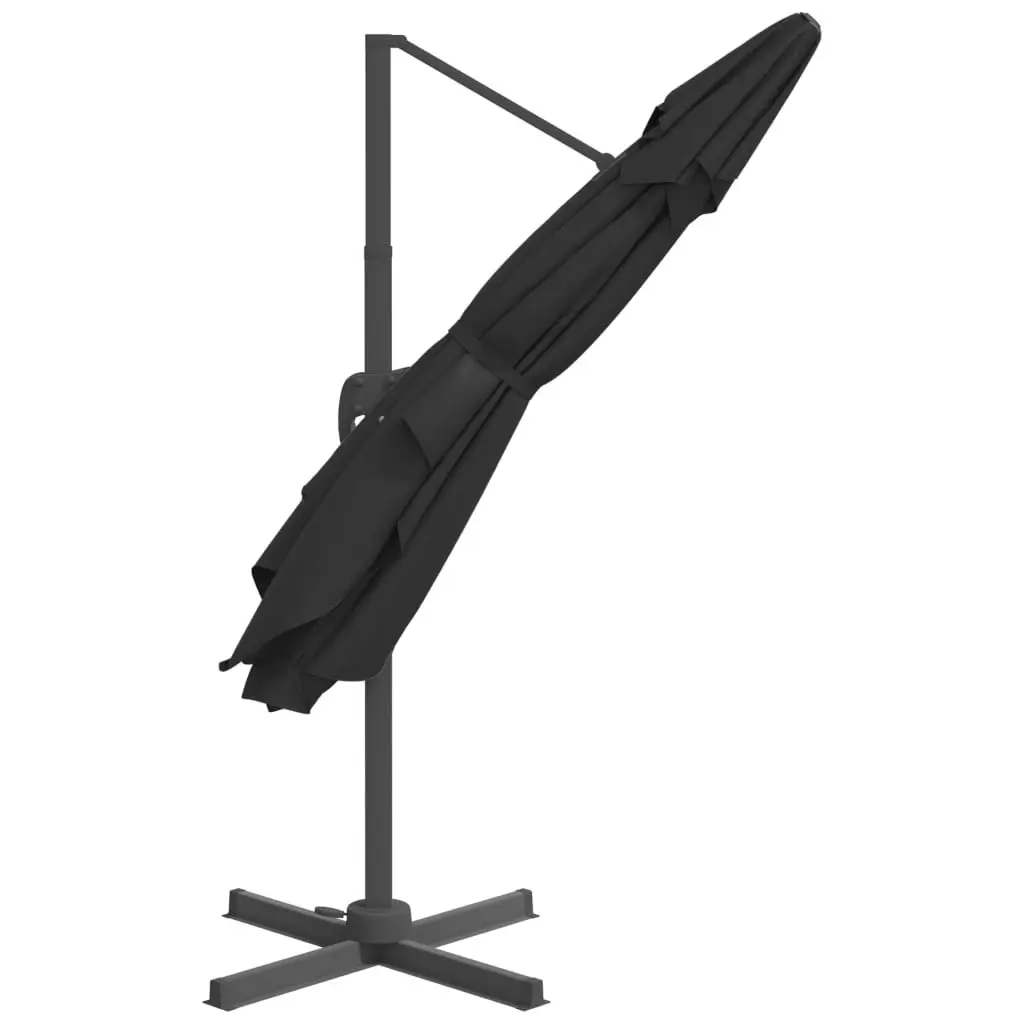 LED Cantilever Umbrella Black 400x300 cm 319931