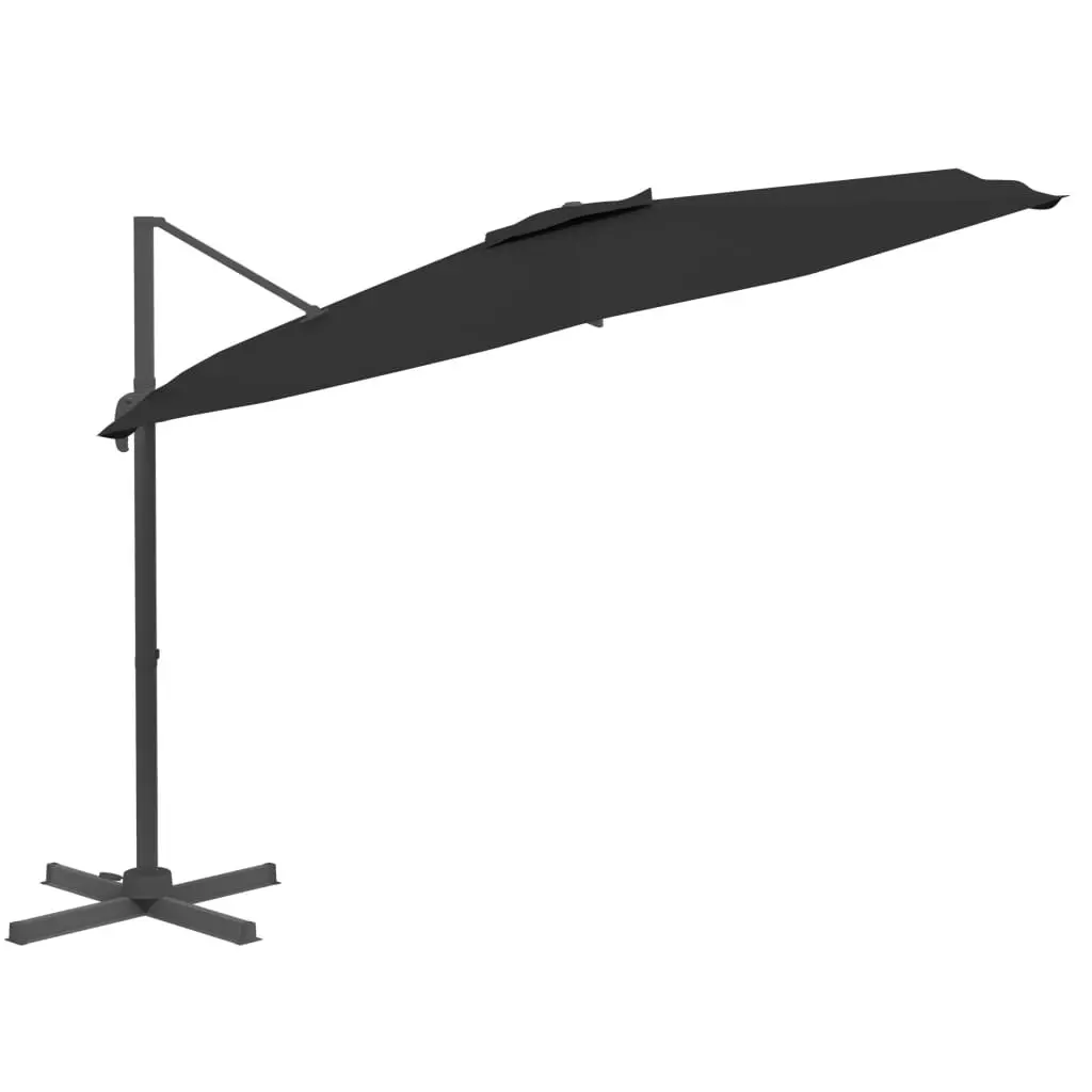 LED Cantilever Umbrella Black 400x300 cm 319931