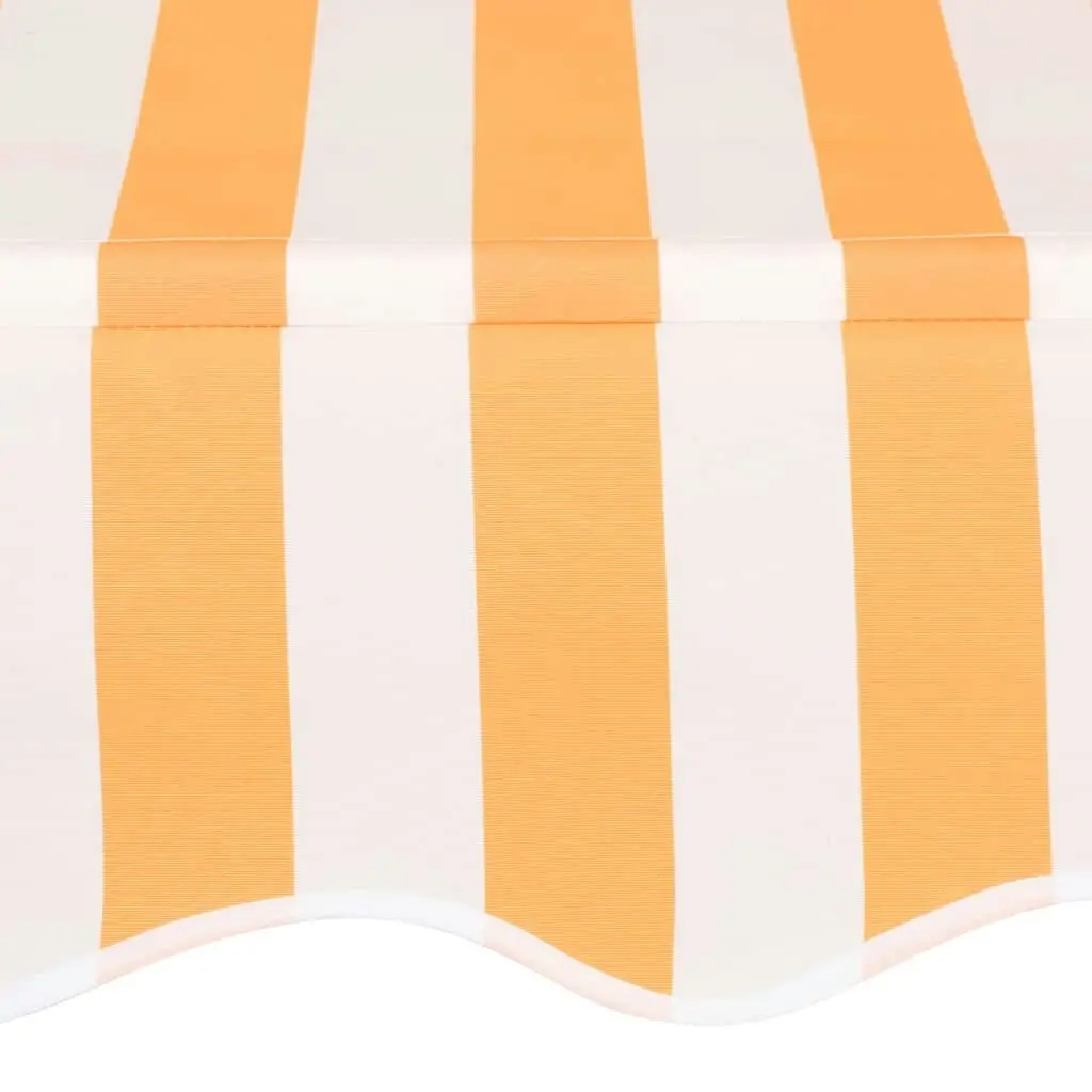 Manual Retractable Awning 150 cm Orange and White Stripes 43231