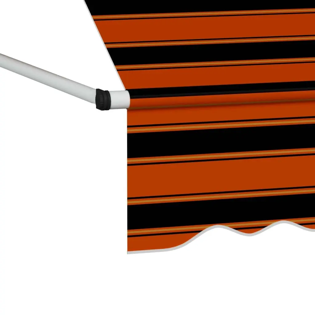 Manual Retractable Awning 200 cm Orange and Brown 145836