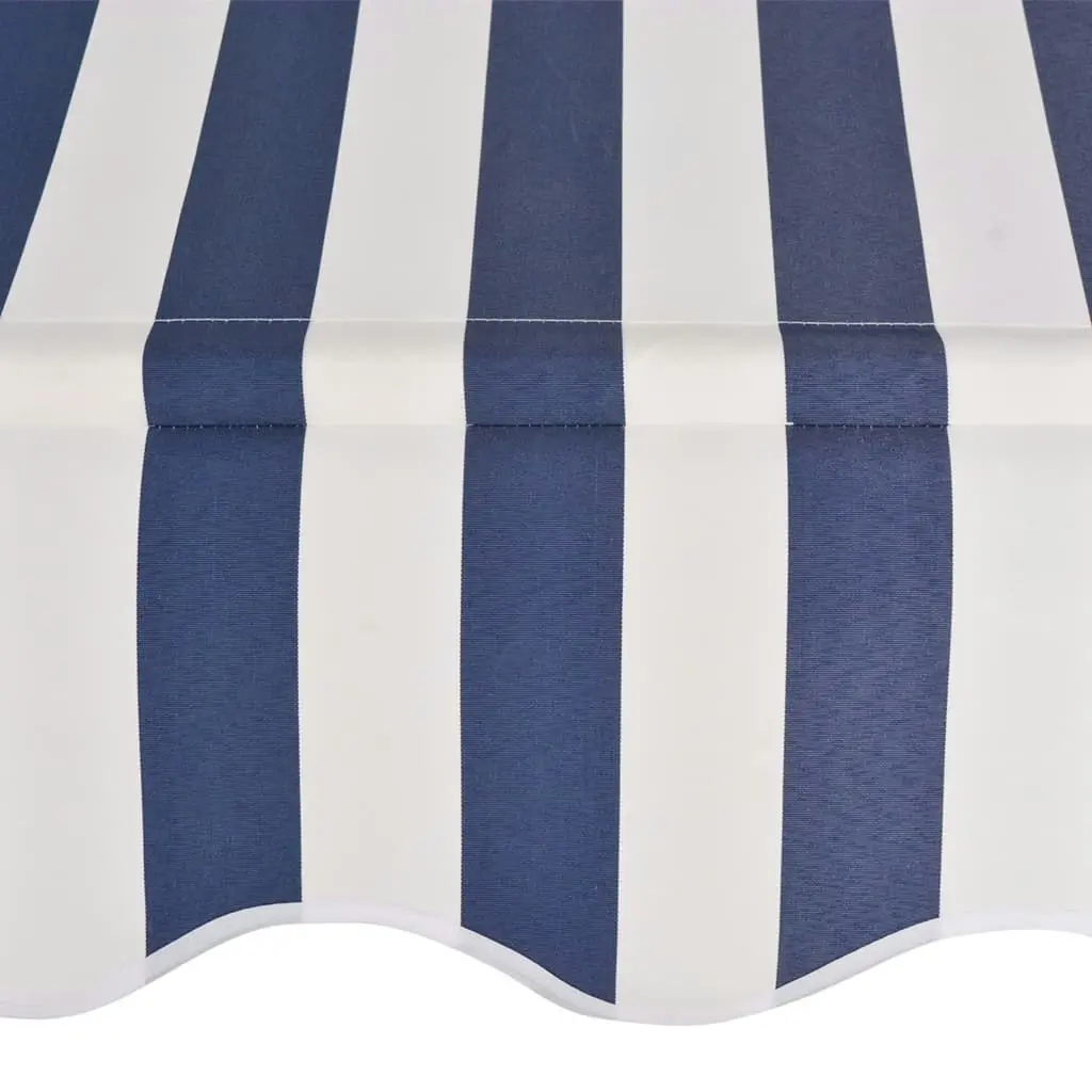 Manual Retractable Awning 250 cm Blue and White Stripes 43221