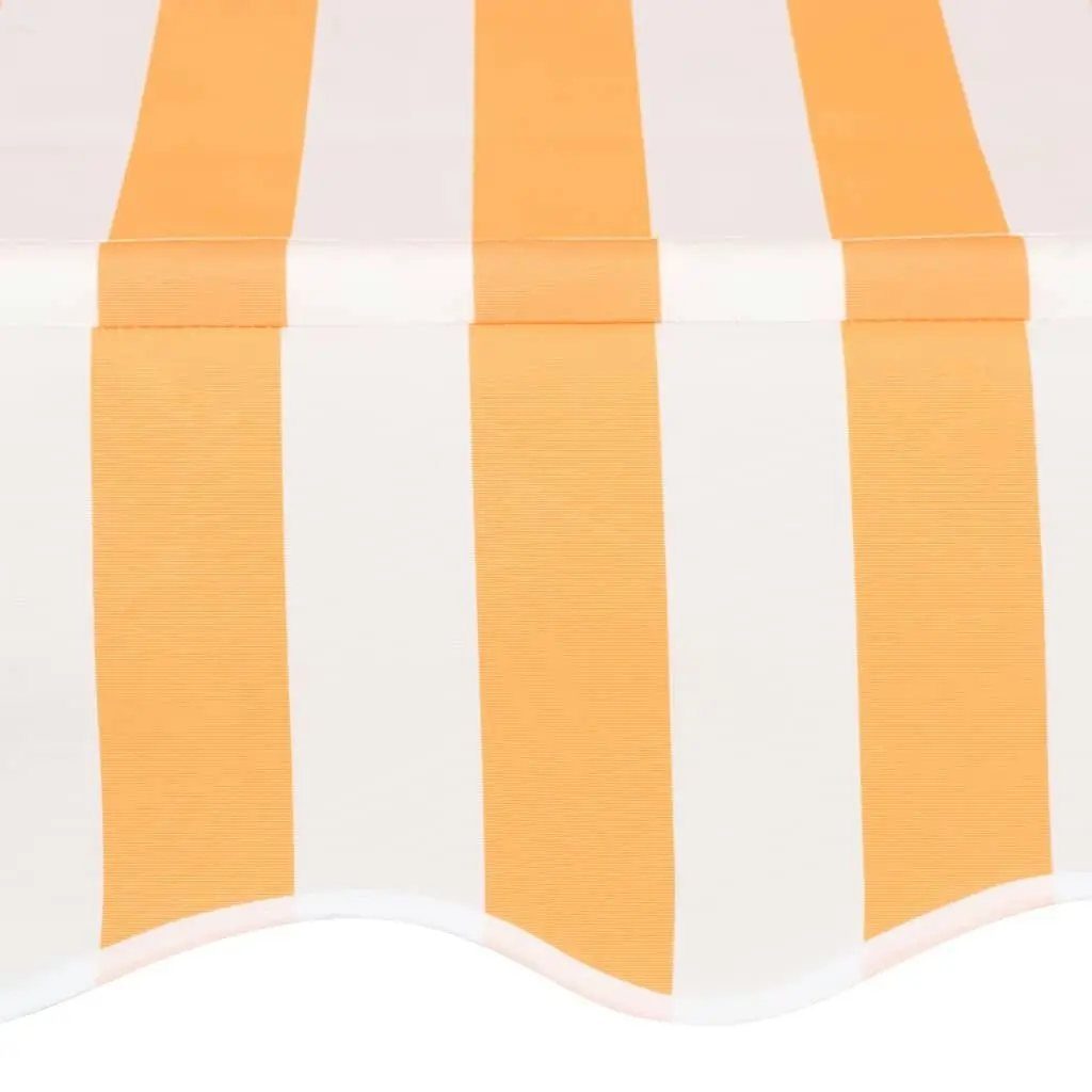 Manual Retractable Awning 200 cm Orange and White Stripes 43232