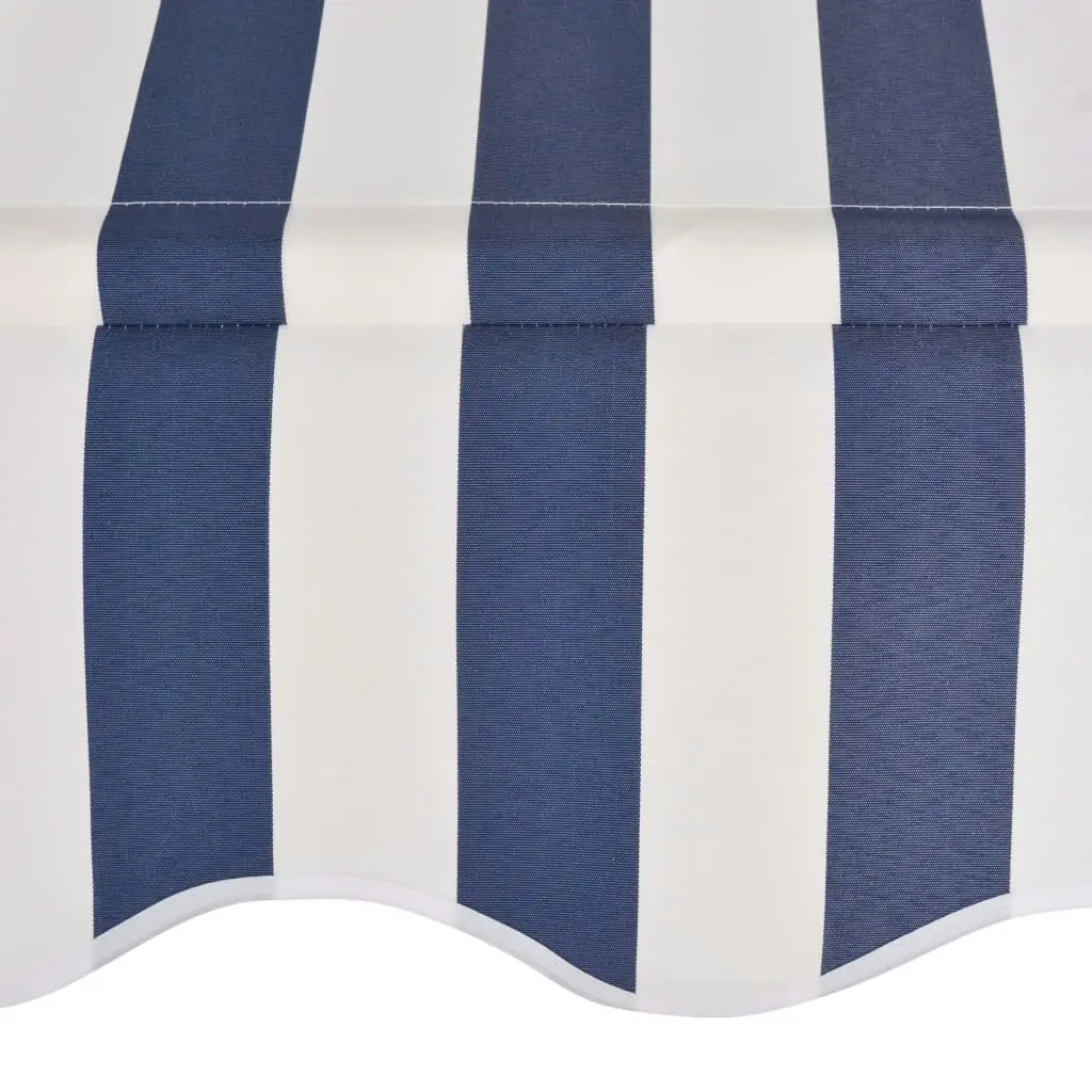 Manual Retractable Awning 200 cm Blue and White Stripes 43220